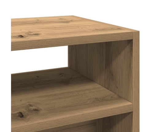 Mesa consola madera de ingeniería roble artesanal 78x30x80 cm