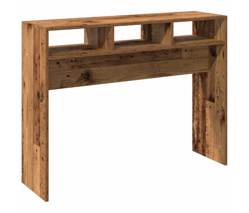 Mesa consola madera contrachapada envejecida 105x30x80 cm