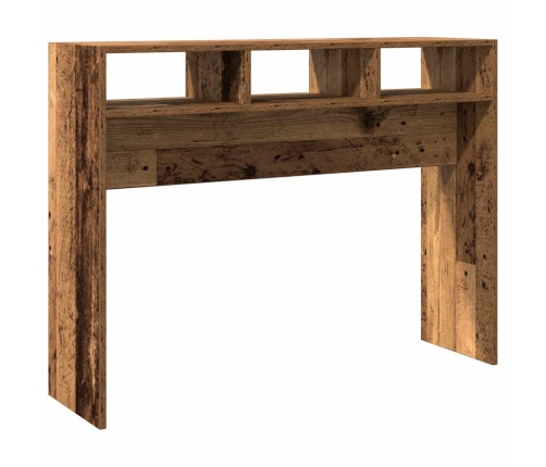 Mesa consola madera contrachapada envejecida 105x30x80 cm