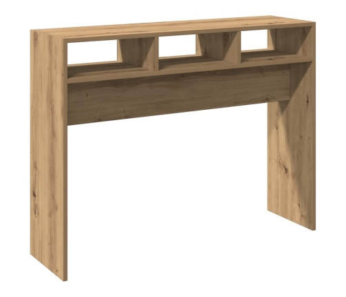 Mesa consola madera de ingeniería roble artesanal 105x30x80 cm