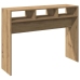 Mesa consola madera de ingeniería roble artesanal 105x30x80 cm