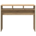 Mesa consola madera de ingeniería roble artesanal 105x30x80 cm