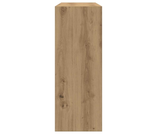 Mesa consola madera de ingeniería roble artesanal 105x30x80 cm