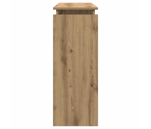 Mesa consola madera de ingeniería roble artesanal 102x30x80 cm