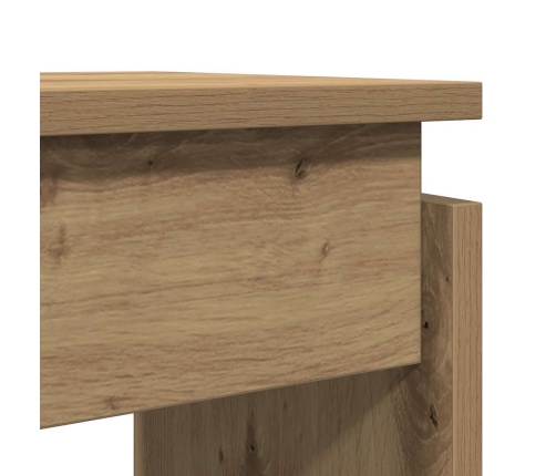 Mesa consola madera de ingeniería roble artesanal 102x30x80 cm