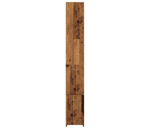 Armario de baño madera contrachapada madera vieja 25x25x170 cm