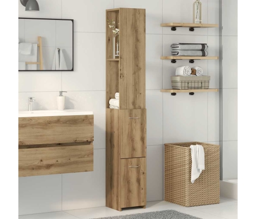 Armario de baño madera de ingeniería roble artisan 25x25x170 cm