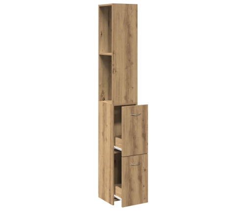 Armario de baño madera de ingeniería roble artisan 25x25x170 cm