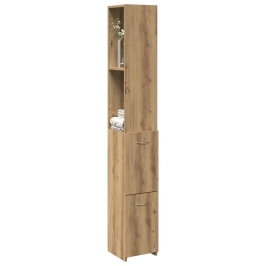 Armario de baño madera de ingeniería roble artisan 25x25x170 cm