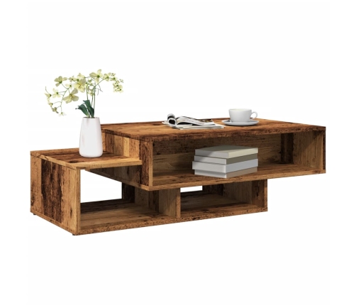 Mesa de centro madera de ingeniería envejecida 105x55x32 cm