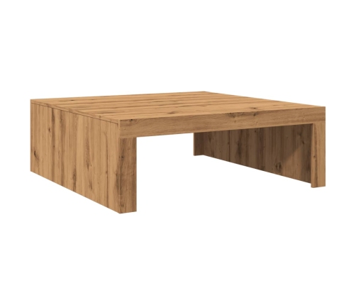 Mesa de centro madera de ingeniería roble artisan 100x100x35 cm