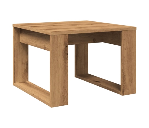 Mesa auxiliar de madera de ingeniería roble artisan 50x50x35 cm