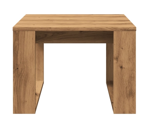 Mesa auxiliar de madera de ingeniería roble artisan 50x50x35 cm