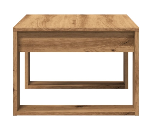 Mesa auxiliar de madera de ingeniería roble artisan 50x50x35 cm