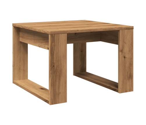 Mesa auxiliar de madera de ingeniería roble artisan 50x50x35 cm