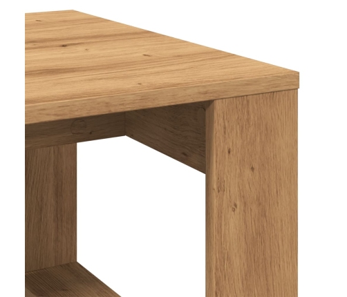 Mesa auxiliar de madera de ingeniería roble artisan 50x50x35 cm