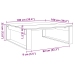 Mesa de centro madera de ingeniería envejecida 100x100x35 cm