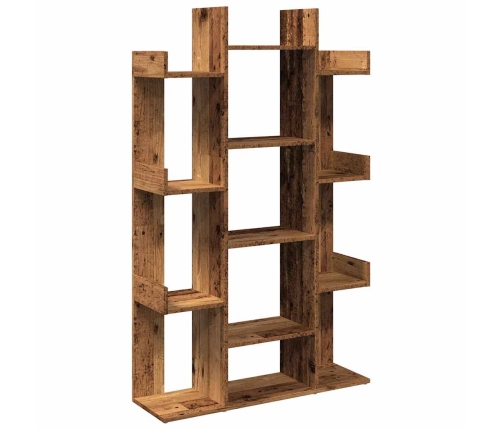 Librería de madera contrachapada envejecida 86x25,5x140 cm