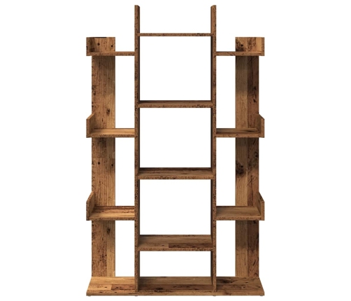 Librería de madera contrachapada envejecida 86x25,5x140 cm