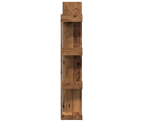 Librería de madera contrachapada envejecida 86x25,5x140 cm