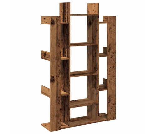 Librería de madera contrachapada envejecida 86x25,5x140 cm