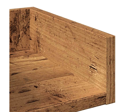 Librería de madera contrachapada envejecida 86x25,5x140 cm