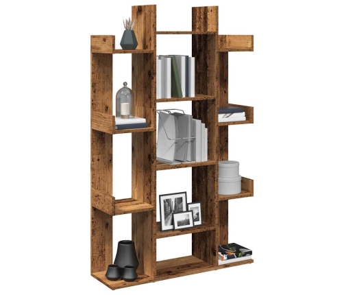 Librería de madera contrachapada envejecida 86x25,5x140 cm
