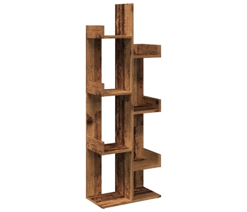 Armario de libros madera contrachapada envejecida 48x25,5x140cm