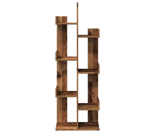 Armario de libros madera contrachapada envejecida 48x25,5x140cm