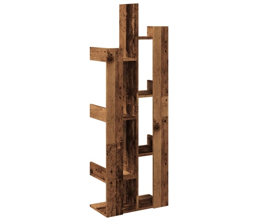 Armario de libros madera contrachapada envejecida 48x25,5x140cm