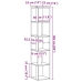 Mueble de esquina madera ingeniería roble artisan 33x33x165 cm