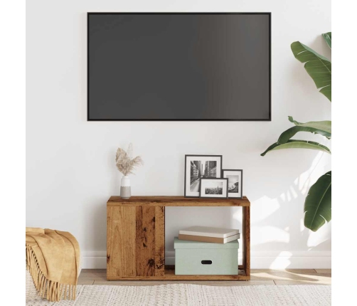 Mueble de TV madera de ingeniería envejecida 60x24x32 cm