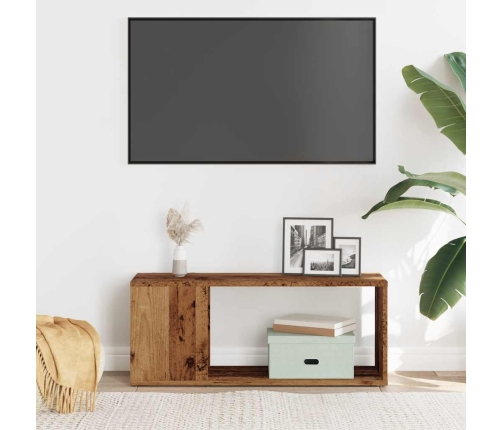 Mueble de TV madera de ingeniería envejecida 80x24x32 cm