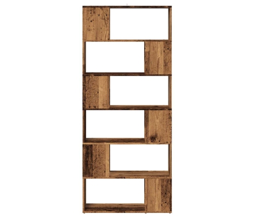 Estantería/divisor de espacios madera envejecida 80x24x186 cm