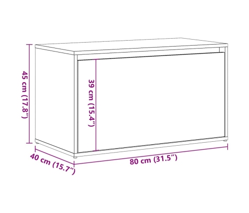 Banco de pasillo de aglomerado madera vieja 80x40x45 cm