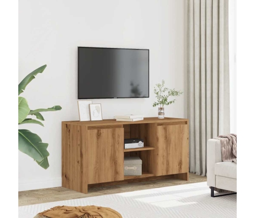 Mueble de TV madera ingeniería roble artesanal 102x37,5x52,5cm