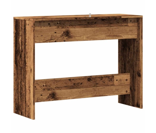 Mesa consola madera ingeniería madera envejecida 100x35x76,5 cm