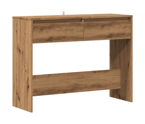 Mesa consola madera ingeniería roble artesanal 100x35x76,5 cm