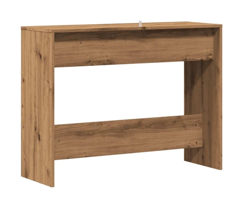 Mesa consola madera ingeniería roble artesanal 100x35x76,5 cm