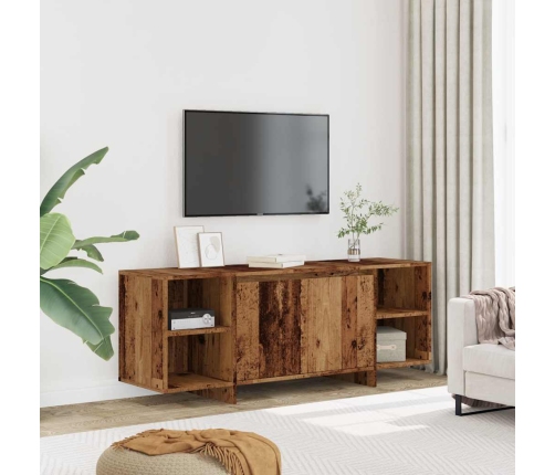 Mueble de TV madera de ingeniería envejecida 130x35x50 cm