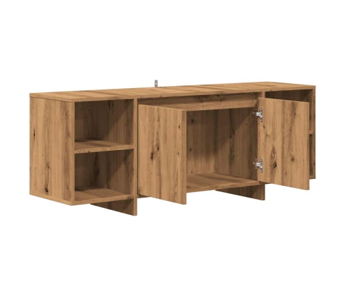 Mueble de TV madera de ingeniería roble artisan 130x35x50 cm