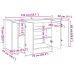 Aparador de madera de ingeniería envejecida 135x41x75 cm