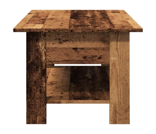 Mesa de centro madera ingeniería madera envejecida 102x55x42 cm