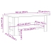 Mesa de centro madera ingeniería roble artesanal 102x55x42cm