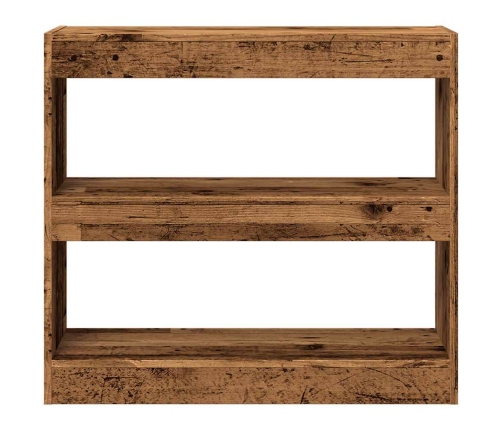 Estantería/divisor de espacios madera antigua 80x30x72 cm