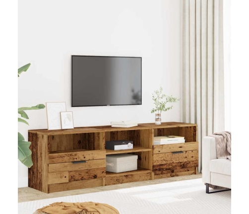 Mueble de TV madera ingeniería madera envejecida 150x33,5x45cm