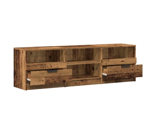 Mueble de TV madera ingeniería madera envejecida 150x33,5x45cm