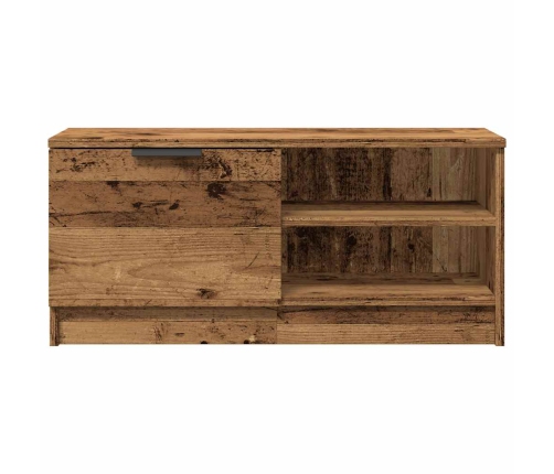 Mueble para TV madera contrachapada envejecida 80x35x36,5 cm