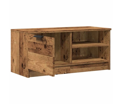 Mueble para TV madera contrachapada envejecida 80x35x36,5 cm