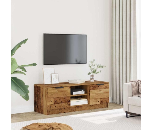 Mueble de TV madera contrachapada madera antigua 102x35x36,5 cm